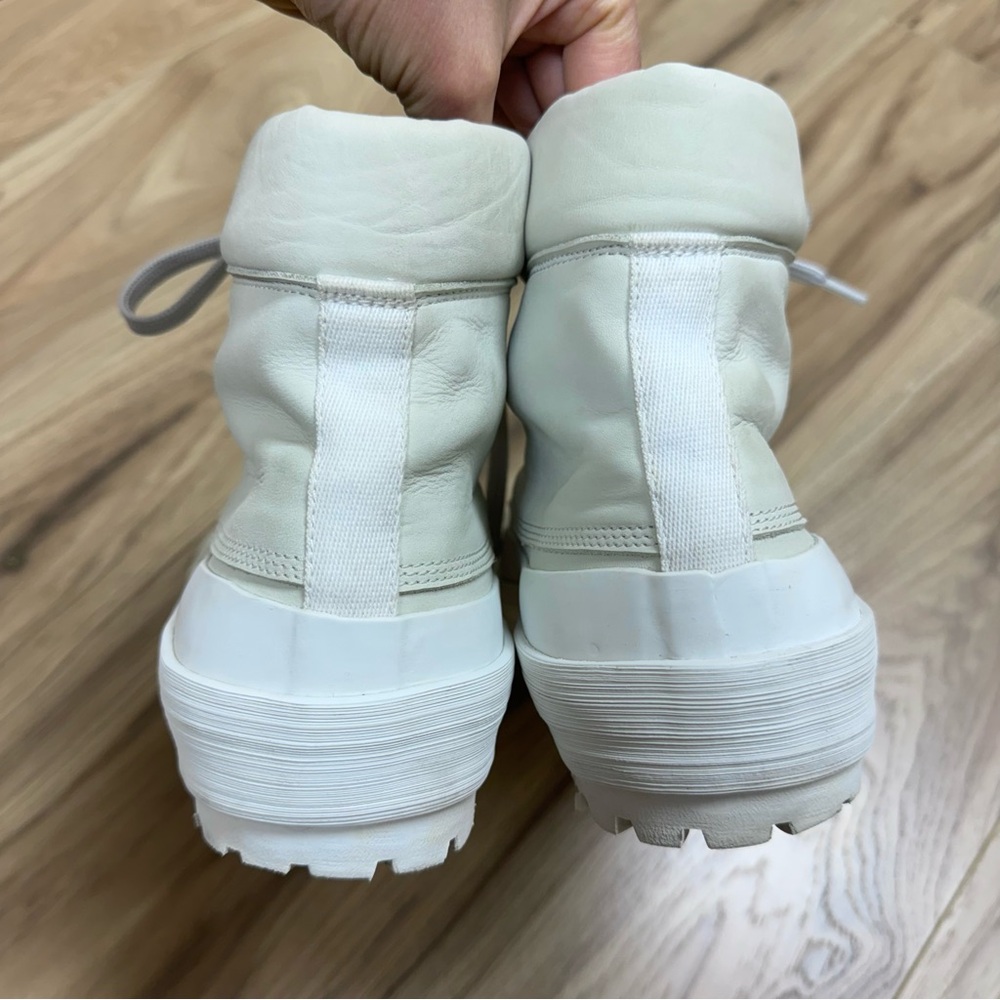 Jacquemus Les Meuniers Hautes White Rubber Leather Lace Up Ankle boots 40 - Picture 5 of 17